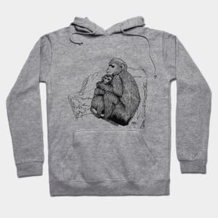 MUMMY PRIMATE CUDDLING BABY Hoodie